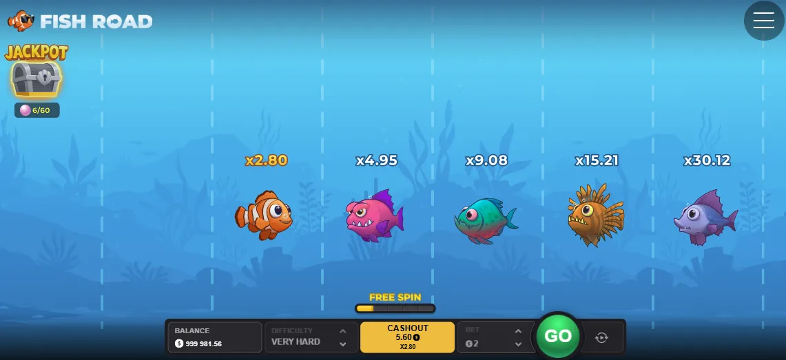 Boni für das spiel Fish Road