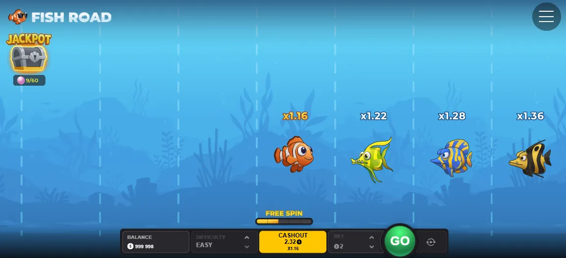 Fish Road démo mode